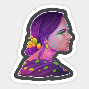 Violet girl / fantasy Sticker